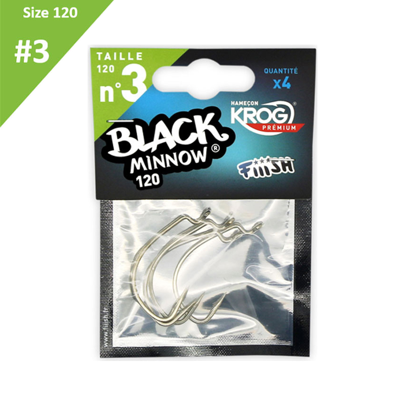 Fiiish Black Minnow Krog Hooks