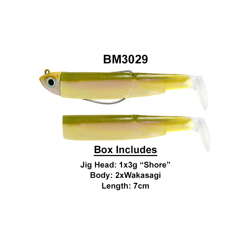 Fiiish Σιλικονούχα Black Minnow Combo No1 70mm