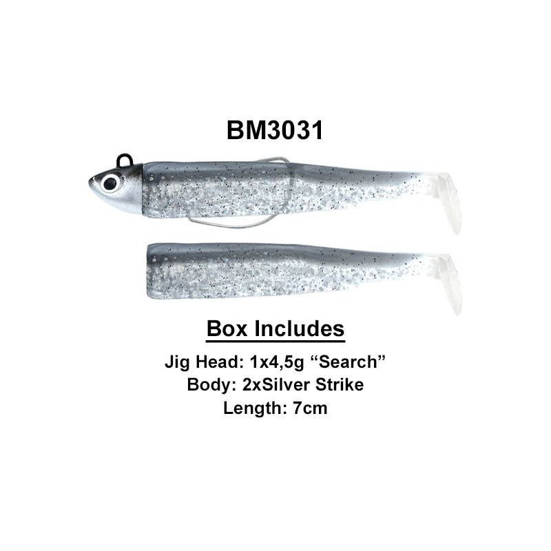 Fiiish Σιλικονούχα Black Minnow Combo No1 70mm