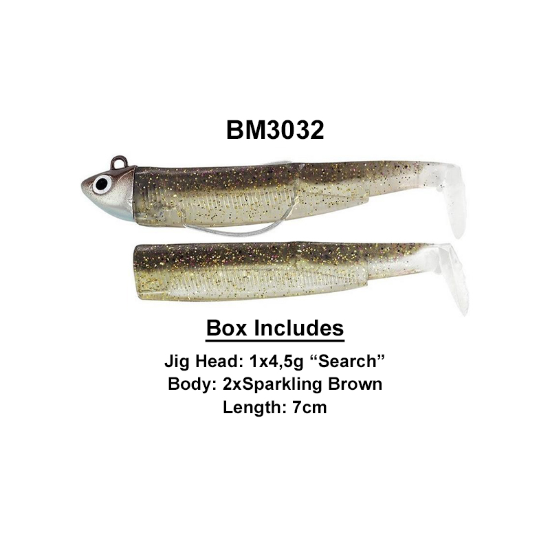 Fiiish Σιλικονούχα Black Minnow Combo No1 70mm