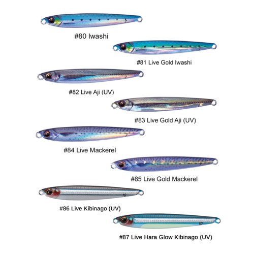 Major Craft Jigpara Micro Slim Livebait Colors 15g