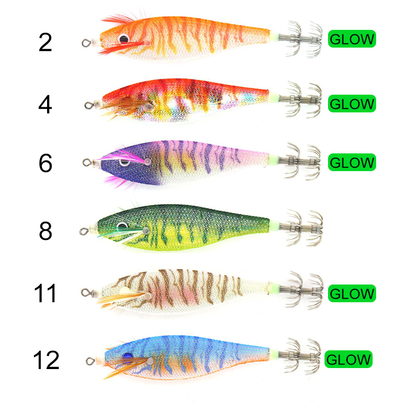 Cinnetic Squid Jig Tiger Glow