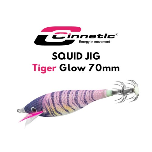 Cinnetic Squid Jig Tiger Glow