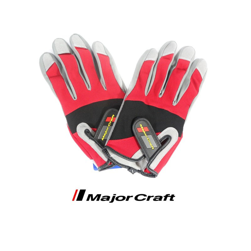 Major Craft Jigging Gloves Red/Black