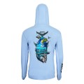 BKK Hooded Long Sleeve Performance Shirt - Brand Values Light Blue (GT)