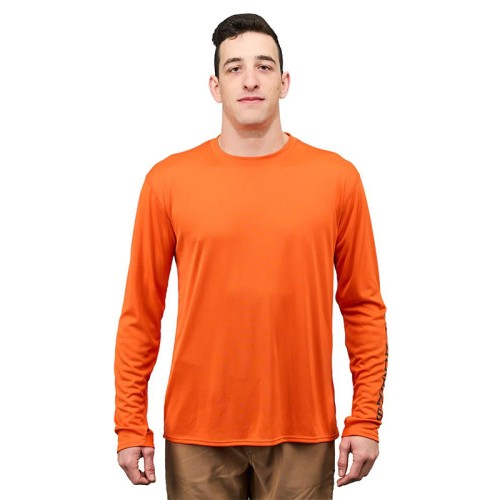 Grundens Tough Sun Crew Red Orange
