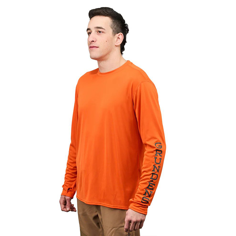 Grundens Tough Sun Crew Red Orange