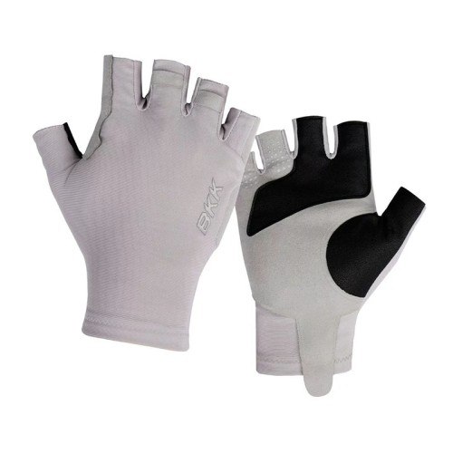 BKK Flamingo Half-Finger Gloves Light Grey