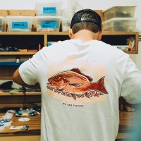 Grundens Red Snapper SS T-Shirt White