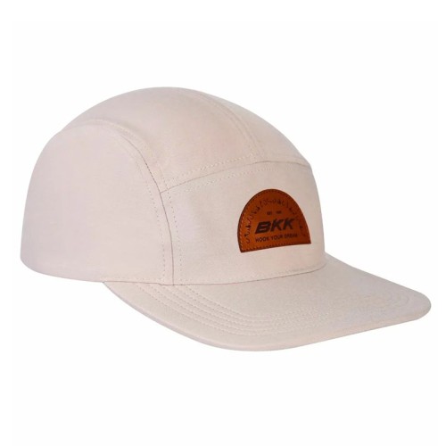 BKK Five Panel Hat Logo Beige