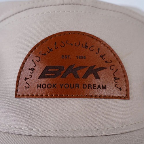 BKK Five Panel Hat Logo Beige