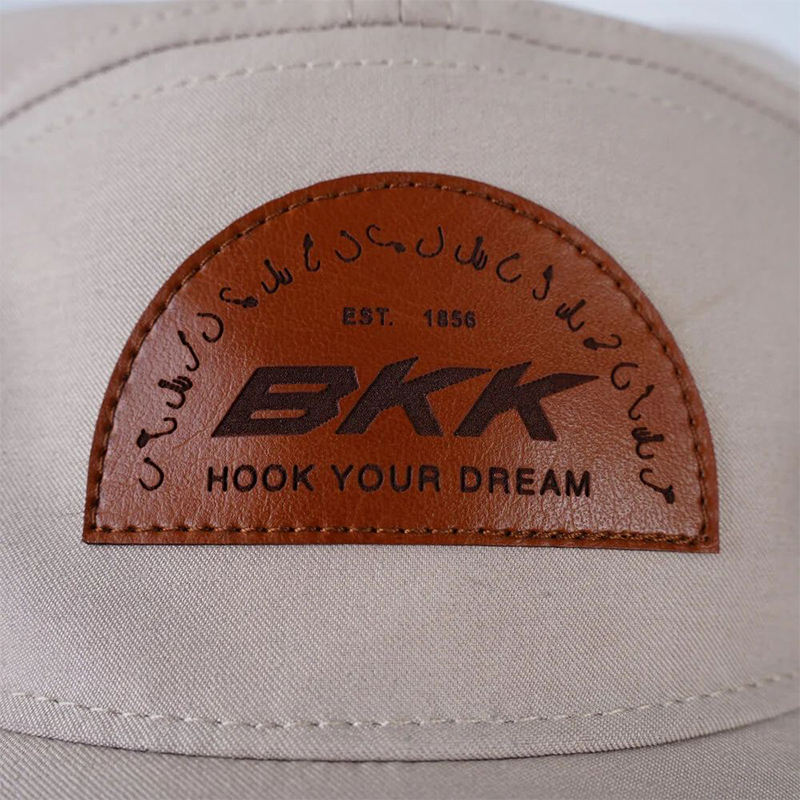 BKK Five Panel Hat Logo Beige