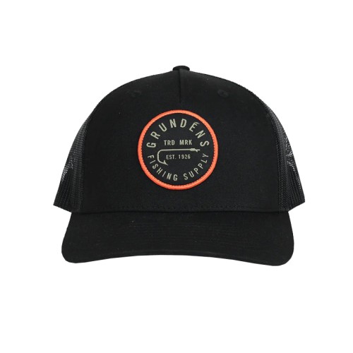 Grundens Hook Trucker Hat Solid Black