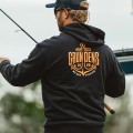 Grundens Displacement DWR Hoodie Logo Anchor Black