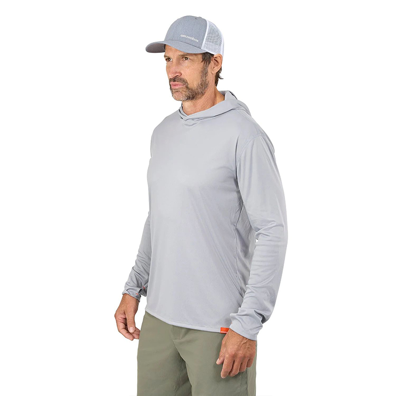 Grundens Tough Sun Masked Hoodie Mist Grundens Tough Sun Masked Hoodie Mist