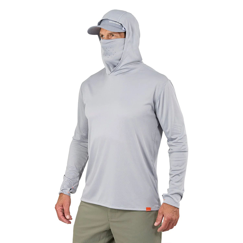 Grundens Tough Sun Masked Hoodie Mist Grundens Tough Sun Masked Hoodie Mist