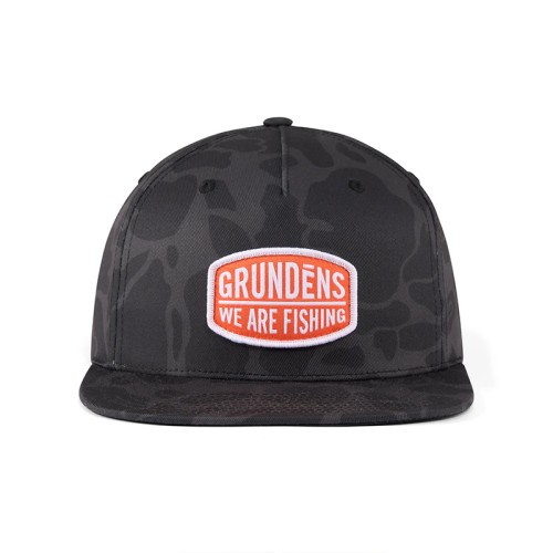 Grundens We Are Fishing Camo Trucker Admiral Black Camo