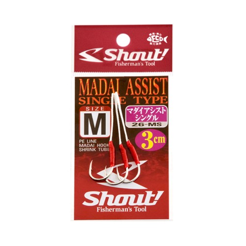 Shout Madai Single Assist Hook 26-MS 3cm