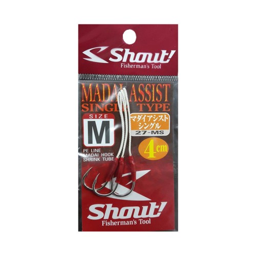 Shout Madai Single Assist Hook 27-MS 4cm